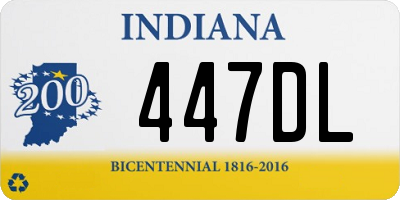 IN license plate 447DL