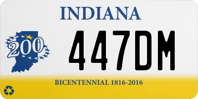 IN license plate 447DM