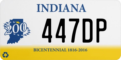 IN license plate 447DP