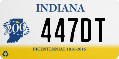 IN license plate 447DT