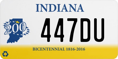 IN license plate 447DU