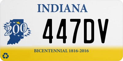 IN license plate 447DV