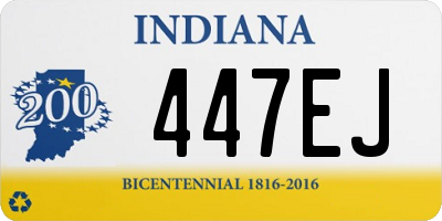 IN license plate 447EJ