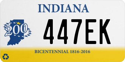 IN license plate 447EK