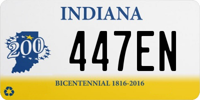 IN license plate 447EN