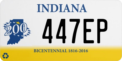 IN license plate 447EP