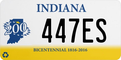 IN license plate 447ES