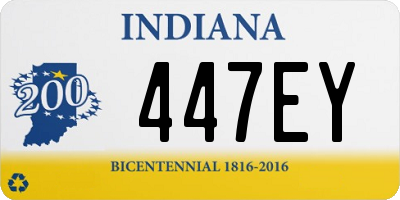 IN license plate 447EY