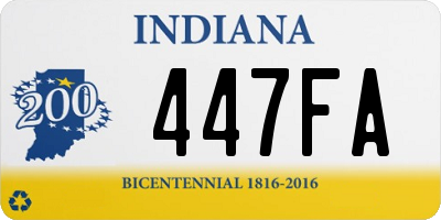 IN license plate 447FA