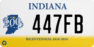 IN license plate 447FB