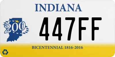 IN license plate 447FF