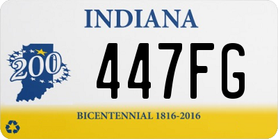 IN license plate 447FG