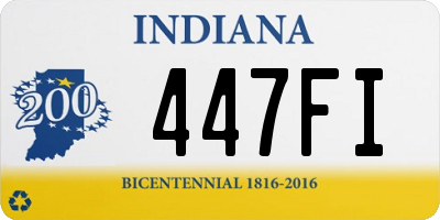 IN license plate 447FI