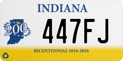 IN license plate 447FJ