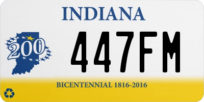 IN license plate 447FM