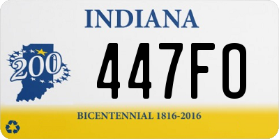 IN license plate 447FO