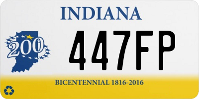 IN license plate 447FP