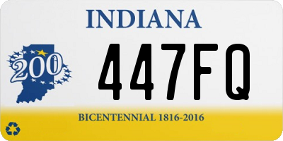 IN license plate 447FQ