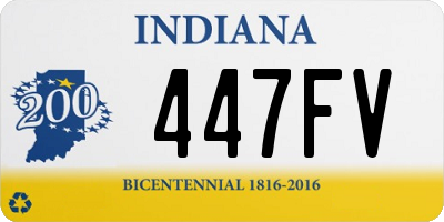 IN license plate 447FV