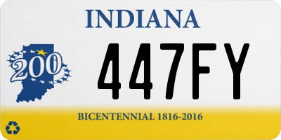 IN license plate 447FY