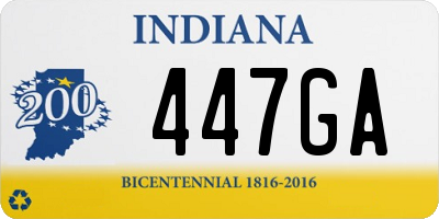IN license plate 447GA