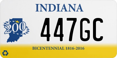 IN license plate 447GC