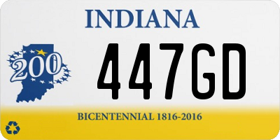 IN license plate 447GD