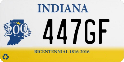 IN license plate 447GF