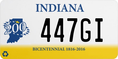 IN license plate 447GI