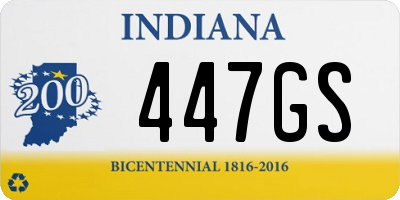 IN license plate 447GS