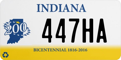 IN license plate 447HA