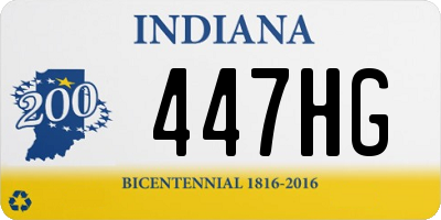 IN license plate 447HG