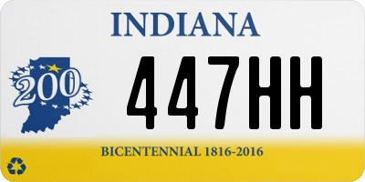 IN license plate 447HH