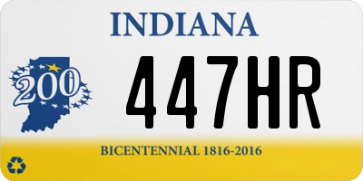 IN license plate 447HR