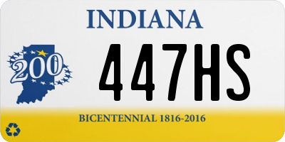 IN license plate 447HS