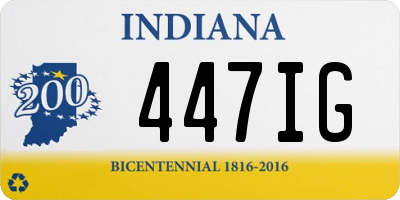 IN license plate 447IG