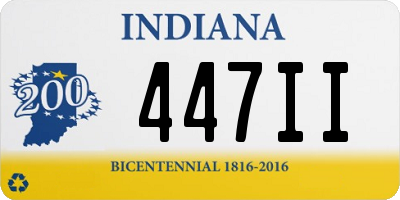 IN license plate 447II