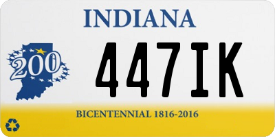 IN license plate 447IK