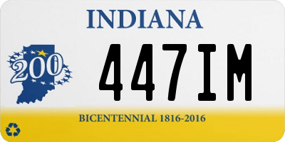 IN license plate 447IM