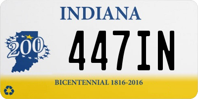 IN license plate 447IN