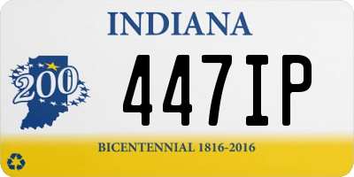 IN license plate 447IP