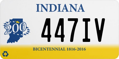 IN license plate 447IV