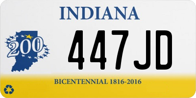 IN license plate 447JD