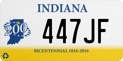 IN license plate 447JF