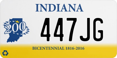 IN license plate 447JG