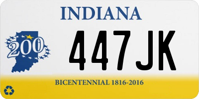 IN license plate 447JK
