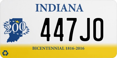 IN license plate 447JO