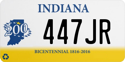 IN license plate 447JR