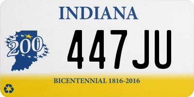 IN license plate 447JU