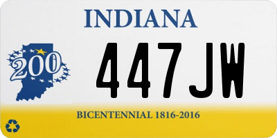 IN license plate 447JW